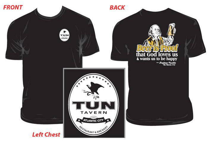 tun tavern merchandise - short sleeve tshirt with beef is proof of
